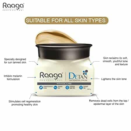Raaga Professional De-Tan Pack with Kojic, Lactic Acid & Arbutin | Tan Removal Cream | 500g view 3