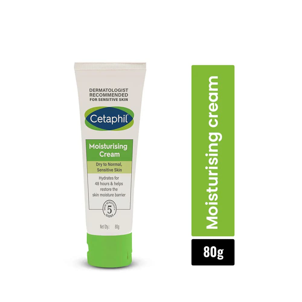 Cetaphil Moisturizing Cream for Dry to Normal Sensitive Skin, 80g