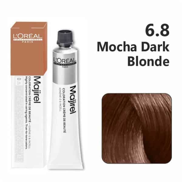 L’Oréal Professionnel Majirel – 6.8 (Mocha Dark Blonde) 50G view 1