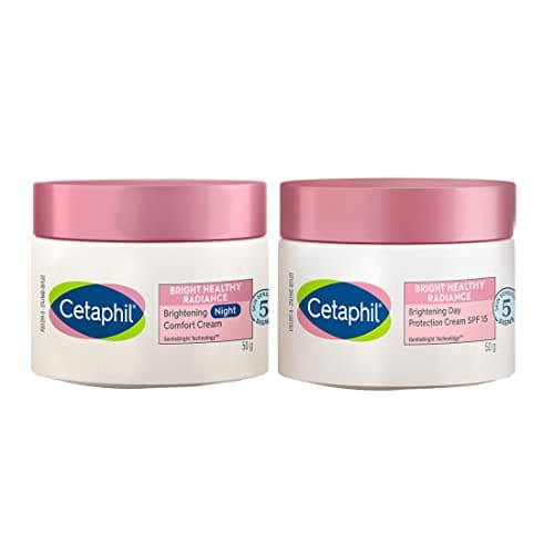 Cetaphil Brightening Day and Night Protection Cream, 50ml Each (Bright Healthy Radiance)