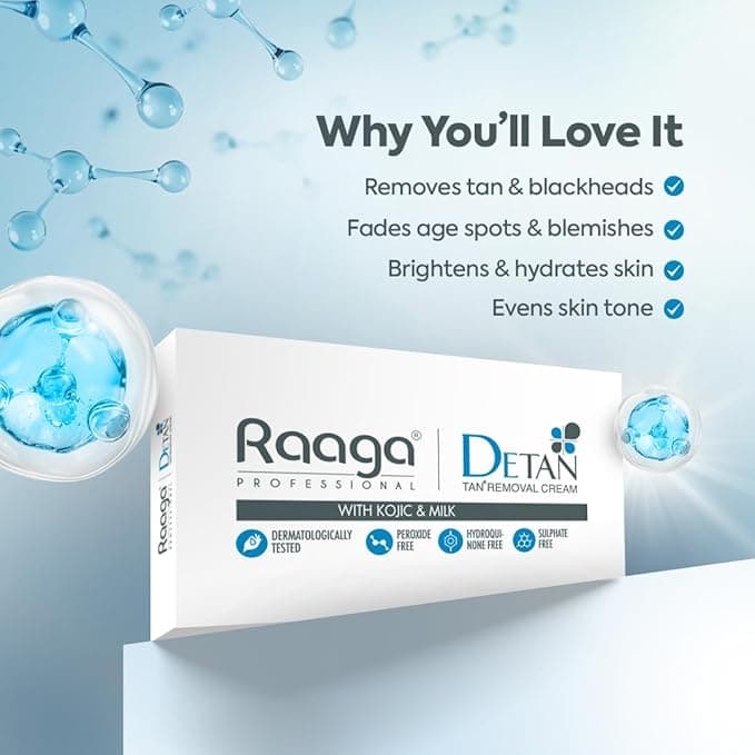 Raaga Professional De-Tan Pack | Tan Removal Cream with Kojic and Milk – (72 gm) (Pack of 3) view 3